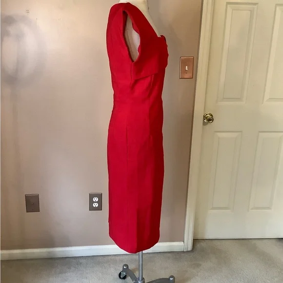 Bettie Page Vintage Retro Pinup Girl style 1950’s Red Wiggle Dress size Medium. - Picture 5 of 11